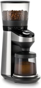OXO BREW Conical Burr Coffee Grinder with Integrated Scale good gift for coffee snob, Silver, Burr Grinder 